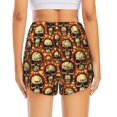 thumbnail image 3 of Picia Skulls And Hearts Pattern Women's 2 in 1 Athletic Running Shorts High Waisted Workout Casual Gym Sweat Shorts with Comfy Liner Zipper Pockets-Medium, 3 of 9