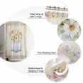 thumbnail image 5 of Shower Curtain Bathroom Set Watercolor Daisy Flower Leaves Waterproof Fabric Shower Curtains with Grommets&Hooks Floral Bottle on Burlap Privacy Bath Curtain for Bathtub 72x84in, 5 of 7