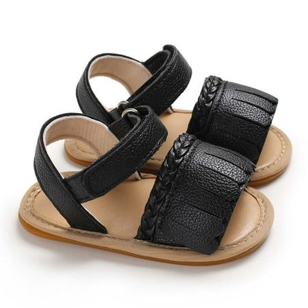 

Binmer Newborn Baby Summer Sandals Tassel Soft Sole Crib Shoes Kids Anti-Slip Prewalker