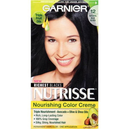 Garnier Nutrisse Permanent Haircolor Natural Blue Black 12 1 0 Ea Garnier Nutrisse Permanent Haircolor Natural Blue Black 12 1 0 Ea Pack Of