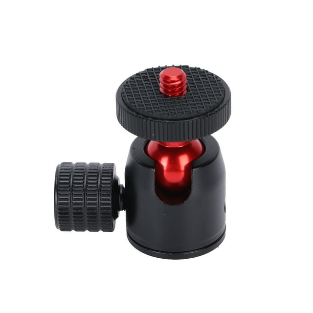 Ball Head With Hot Shoe Mount Adapter, Mini Ball Head With Cold Shoe Mini Ball Head Camera Tripod Mini Ball Head Replacement For Tripod For Camera Black Ball,Red Ball,Silver Ball