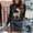 Black, variant on Christmas Sweaters for Women Crew Neck Sequin Reindeer Knit Sweater Long Sleeve Solid Loose Pullover Cute Warm Holiday Party Winter Fashion Casual Tops
