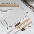 thumbnail image 3 of Takavu 2-Piece Horsehair Detail Brush Set with Polish Cloth, Silver Cleaning Brushes for Jewelry, Silverware & Plateware Care, 3 of 8