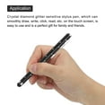 thumbnail image 3 of Uxcell 10Pcs Glitter Rhinestone Stylus Pens for Touch Screens Universal Metal Capacitive Pen Black, 3 of 7