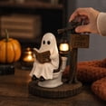 thumbnail image 5 of Halloween Ghost Story Lantern Resin Night Light with Warm LED Glow, Spooky Party Decoration and Shelf Ornament for Living Room Bookshelf, Cozy Halloween Home Decor Gift for Friends, 5 of 5