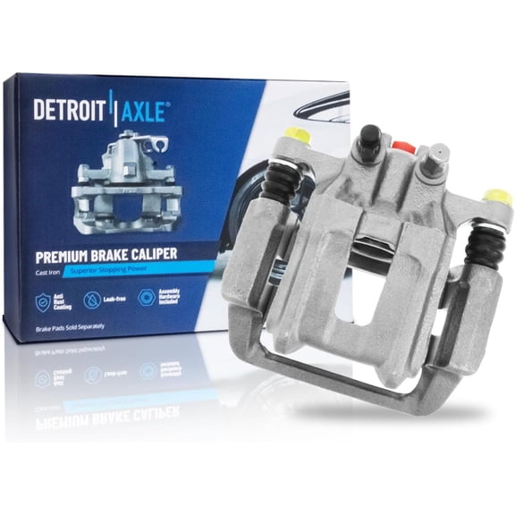 Detroit Axle - Rear Left Brake Caliper for 2011 2012 2013 2014 2015 2016 2017 Honda Odyssey [Casting #4325], Driver Side Disc Brake Caliper with Bracket Replacement
