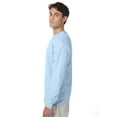 thumbnail image 2 of Hanes Beefy-T Unisex Long Sleeve T-Shirt Light Blue XL, 2 of 4