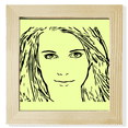 thumbnail image 1 of sketch euan beauty pretty lady Square Picture Frame Wall Tabletop Display, 1 of 3
