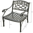 thumbnail image 3 of Ergode Furniture Heavy-Duty Cast Aluminum Outdoor Chair, Black - Patio, Deck & Porch Seating, 3 of 4