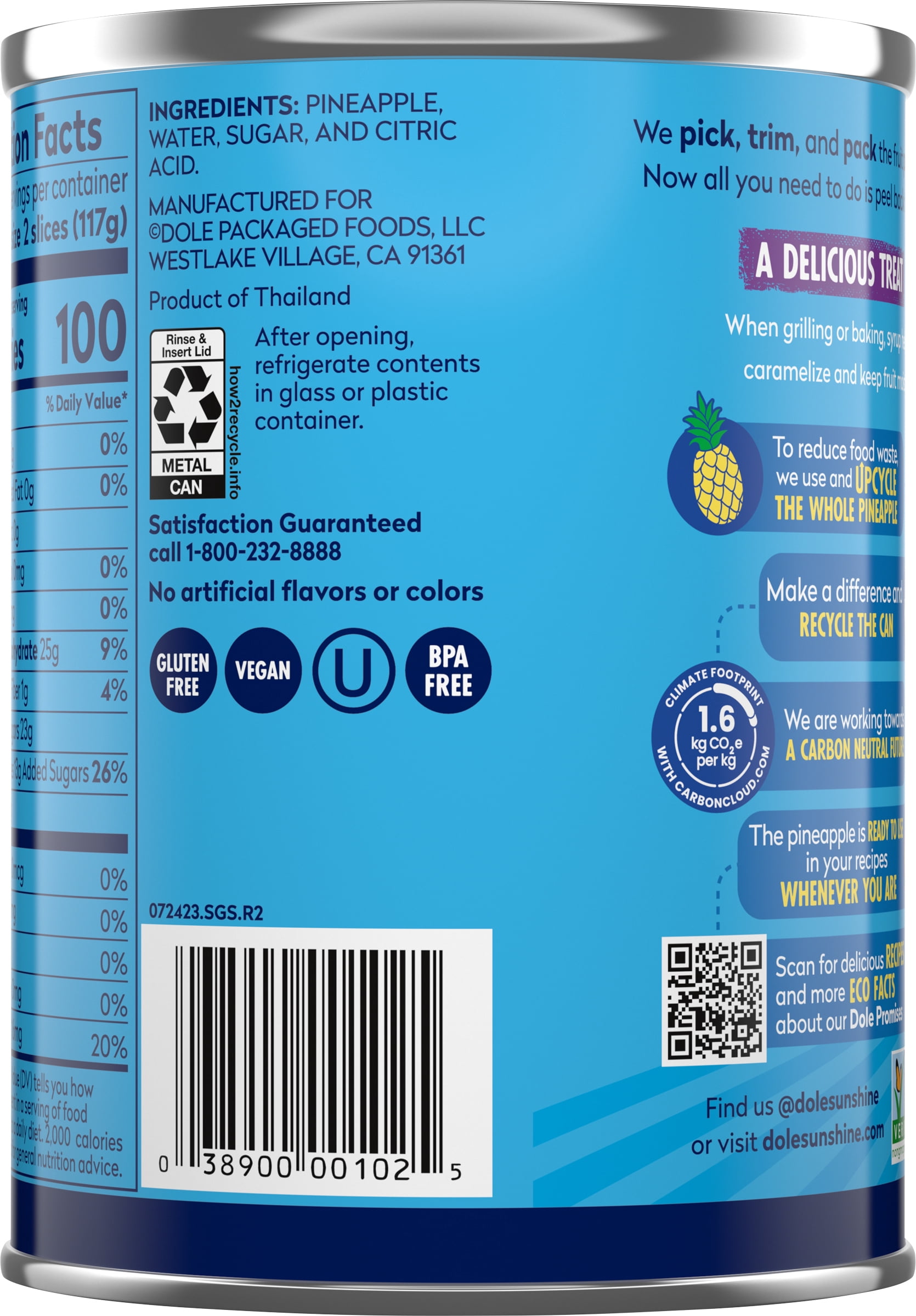 (12 pack) Dole Pineapple Slices in Heavy Syrup, 20 oz Can