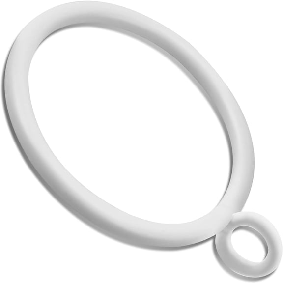 44 Pack 1.5" Curtain Rings with Eyelets, Metal Pinch Pleat Drapery Ring Fits Up to 1.2" Rod, Heavy Duty Decorative Window Drape Rings, White