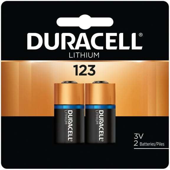 Duracell, DURDL123AB2CT, Lithium Photo Battery 2-Packs, 72 / Carton, Black
