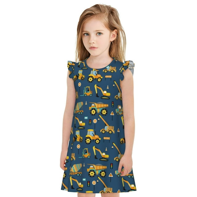 Vsdgher Chemise de Nuit Moderne Excavatrice pour Filles Manches Courtes à Volants Robe de Nuit Pyjama pour Fête-Petit