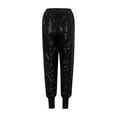 thumbnail image 4 of JIKNTTR Casual Pants Women Comfy Flowy Glitter Sequin Joggers Pants Ladies Party Trend Dance Pants Business Work Pants Daily Commuting, 4 of 8