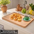 thumbnail image 2 of Wood Tray for Coffee Tea Extra Large Wooden Serving Tray for Food Fruit Snack Decorative Serving Platter, 17.7x13.8 Inches, 2 of 5