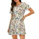 thumbnail image 1 of Fotbe Floral Bata de Dormir para Mujer con Estampado, Camisón de Algodón de Manga Corta, Ropa de Dormir Casual, 1 of 6