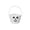 A004- White Ghost, variant on Halloween Trick Or Treat Basket, Pumpkin Trick Or Treat Bucket, Cotton Rope Woven Storage Basket, Basket with Handle, Orange Jack-O-Lantern Halloween Pumpkin Design Storage Tote,