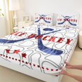 thumbnail image 3 of Castle Fairy Kids Teens Ice Hockey Bed Sheets,Abstract Geometric King Sheets, 3 of 7