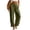 01-Army Green, variant on Women Flowy Linen Palazzo Pants Drawstring Waist Baggy Harem Pants For Beach Vacation