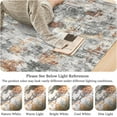 thumbnail image 7 of 10x13 Washable Rug for Living Room, Soft Abstract Non-Slip Bedroom Rug, Ultra-Thin Stain-Resistant Vintage Large Area Rug (Grey/Rust, 10'x13')., 7 of 7