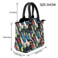 thumbnail image 2 of Lsque Parrot Pattern Leather Rivet Shoulder Bag – Elegant Genuine Leather & Microfiber PU Crossbody with Detachable Adjustable Strap, 2 of 5
