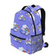thumbnail image 3 of Rainbow Clouds Pattern Stylish Large Backpack 15L Self-Standing Durable Twill for School, Office and Travel Use, 3 of 9