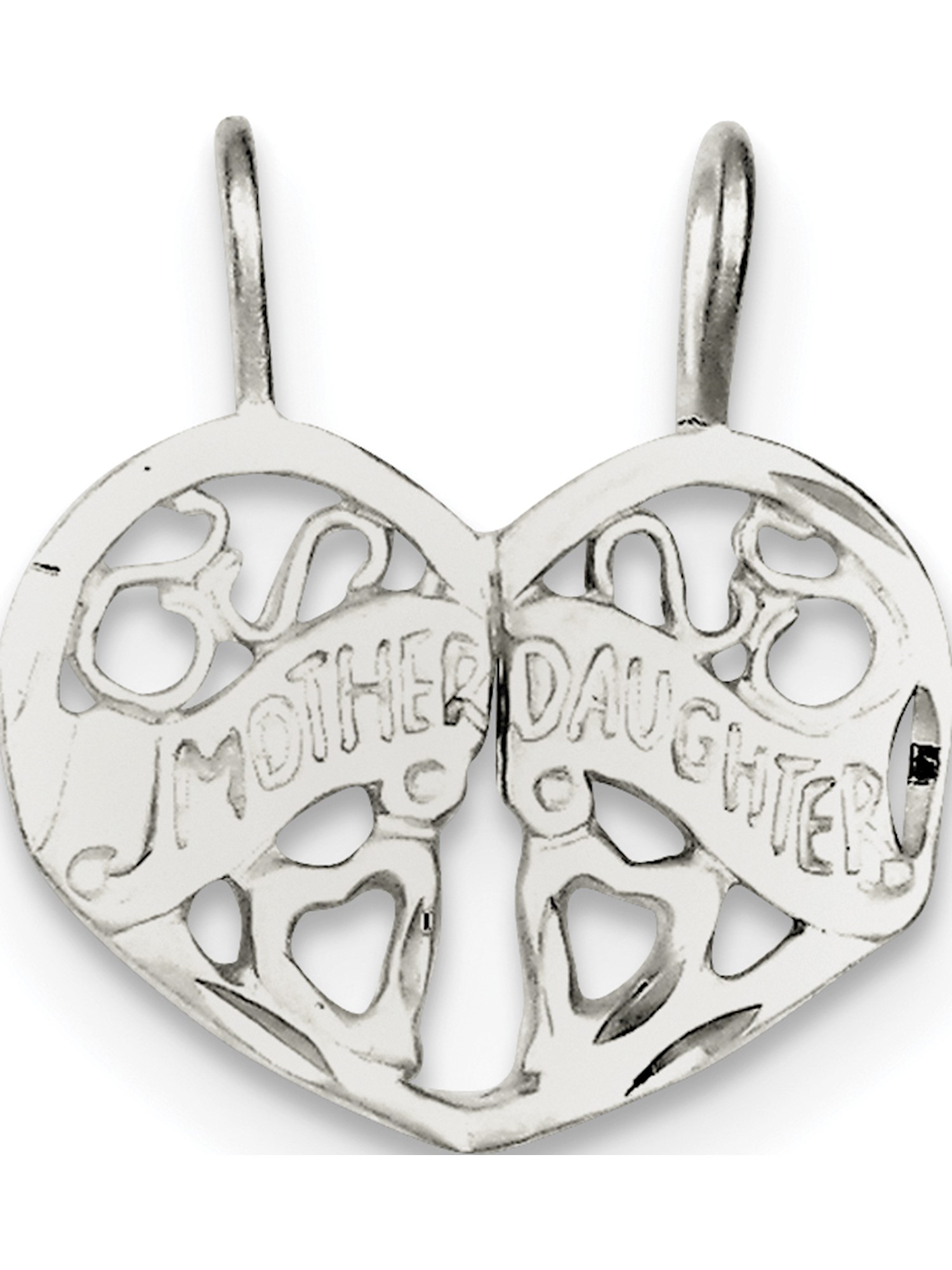 DALARAN Sterling Silver Mother Daughter Charm Bead - Cubic Zirconia, For Bracelet Or Necklace, Gift Ready