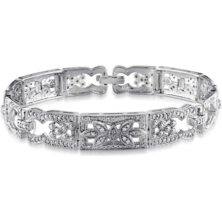 Miabella 1/2 Carat T.W. Diamond Sterling Silver Fashion Bracelet, 7.25