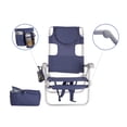 thumbnail image 5 of Ultimate Heavy Duty  Folding Backpack Beach Chair for Adults with Face-Hole  | Lay Flat, 5 Reclining Positions | Removable Insulated Cooler Pouch | 300 lbs Weight Capacity, 5 of 9