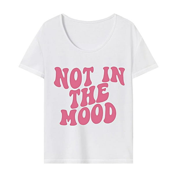 Camiseta para mujer, camiseta suave de verano con cuello redondo para viajes, vacaciones, playa, Camping, mujer XL