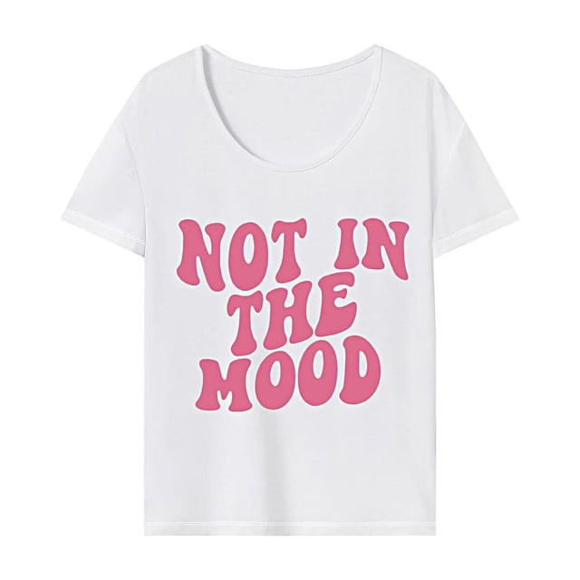 Camiseta para mujer de verano suave cuello redondo para uso diario regalo del día de San Valentín SG