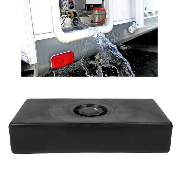 RV Fresh Water Holding Tank, Black Impact Resistance Portable Water Container LLDPE 26 X 13.4 X 5.5in Easy Fill Up Leakproof for Boats for Campers