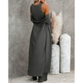 thumbnail image 4 of Dellytop Womens Solid Color Fall Knitwear 3 Piece Loungewear Set, 4 of 4