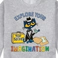 thumbnail image 3 of Pete The Cat - Top Secret Explore Your Imagination - Men's Crew Neck Fleece Pullover, 3 of 6