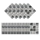 thumbnail image 2 of 30 piezas de Papel tapiz de mosaico PVC 3D impermeable a prueba de aceite autoadhesivo para encimeras de cocina Gris claro, 2 of 12