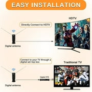 Clear TV indoor TV Antenna, with 50 Miles Reception Range