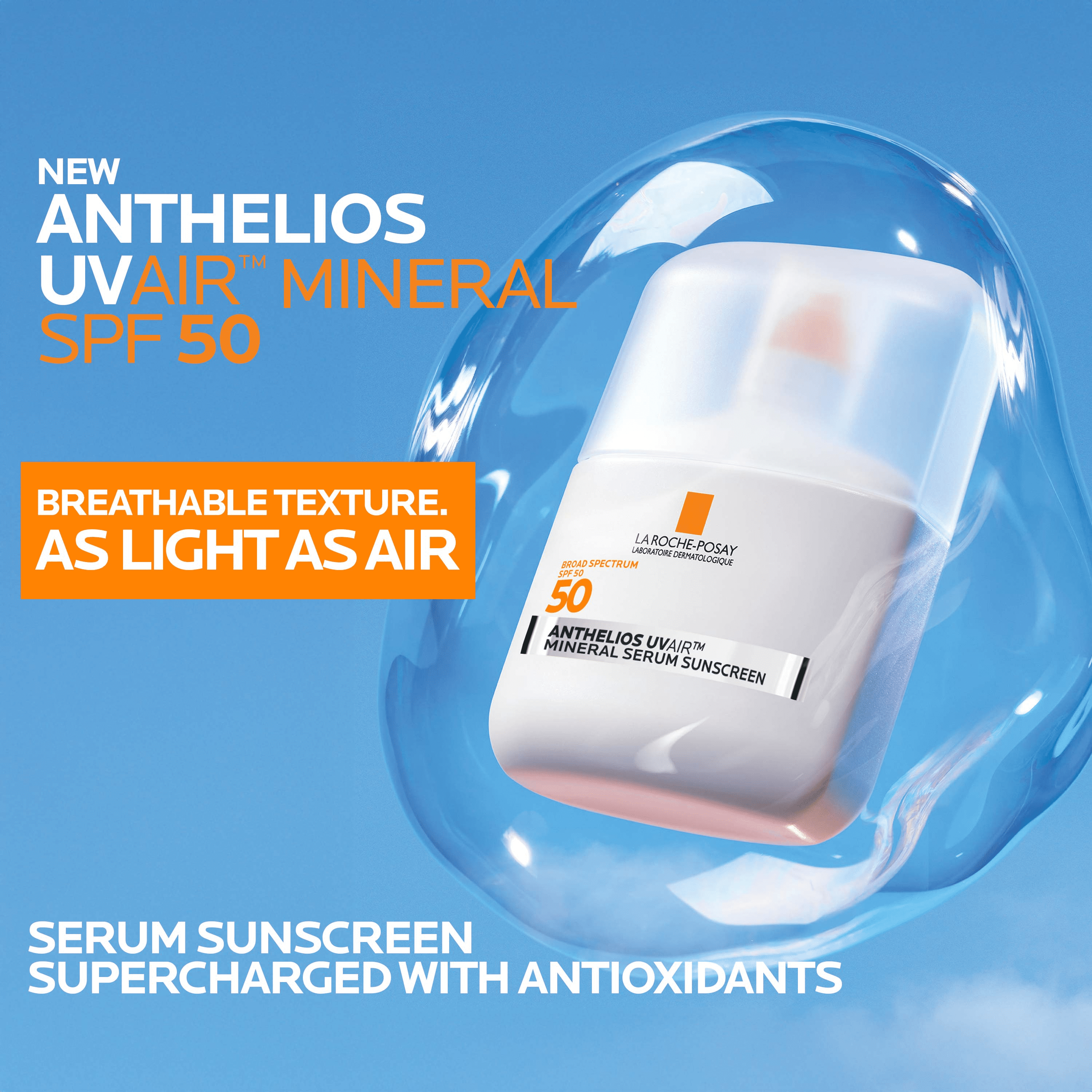 La Roche-Posay Anthelios UVAir SPF 50 Mineral Serum Sunscreen, 1.7 fl oz