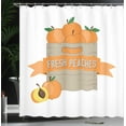 thumbnail image 4 of Ambesonne Peach Shower Curtain, Fresh Ripe Fruits in a Box, 69"Wx70"L, Apricot Dusk and White, 4 of 5