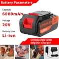 thumbnail image 5 of 1/2/3pcs 20V Replacement for Black Decker MAX Lithium LBXR20 LB20 LBX20 Battery, 5 of 10