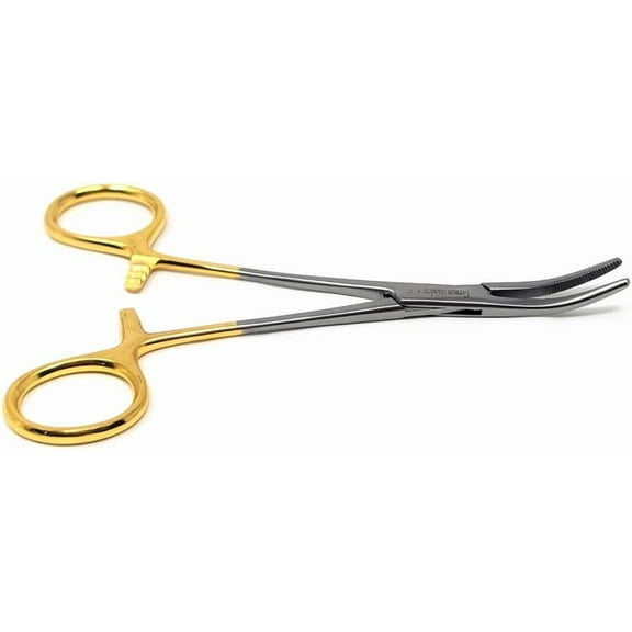 Model Making Locking Pliers Car, Airplanes Model Assembling Building Miniatures Hobby Building Tool Half Serrated Jaws Repair, Fix & Create Gifts For Hobbyists - Curved - Gold Handle 5.5"