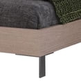 thumbnail image 4 of Benjara Noe Billy Queen Size Platform Bed, Panel Headboard, Brown Oak, Steel Metal, 4 of 6