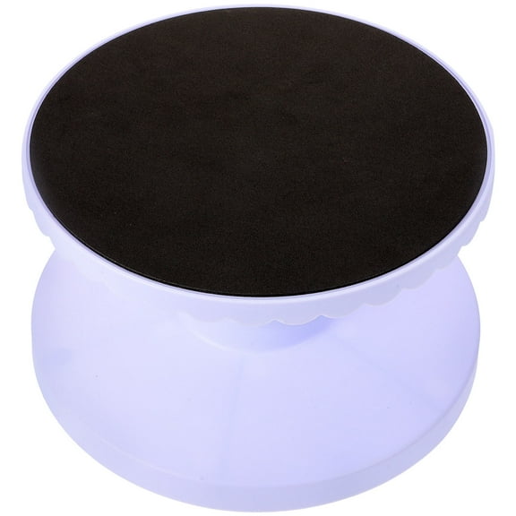 Hemoton 7-Inch Rotatable Cake Decorating Turntable with Multi-Color Plastic Base for Precise and Easy Cake Decorating