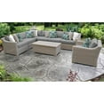 thumbnail image 2 of Coast 8 Piece Outdoor Wicker Patio Furniture Set in Grey, 2 of 2