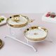 thumbnail image 3 of Bandeja para servir de 2 niveles para bodas, postres, galletas, pasteles, dulces, soporte de hierro pluma, 3 of 9