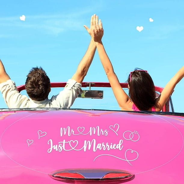 Mariage - Autocollant pour voiture -  Just Married  - 60 cm