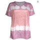 thumbnail image 1 of Camiseta De Mujer Cuello Redondo Manga Corta Top Impreso Blusa Casual, Rosa, S seitruly AP002430-13, 1 of 7