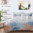 thumbnail image 3 of King 4 Piece Bedding Set Red Blue Coral Summer Ocean Soft Breathable Duvet Cover and Pillowcase, Starfish Eucalyptus Retro Plank Duvet Cover Set Bed Sheets for Bedroom Dormitory Guest Room, 3 of 9