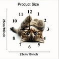 thumbnail image 5 of Soliyoahee Clocks for Living Room Funny Cats 10inch Wall Clock Cute Animals Small Battery Operated Wall Clocks Decorative for Kitchen Living Room Bedroom Bathroom Dining Room, 5 of 6