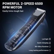 NEXPURE Body Hair Trimmer for Men, Groin Trimmer, Mens Pubic Hair Trimmer, Wet/Dry Shaver Groomer, with LED Light, IPX5 Waterproof