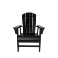 thumbnail image 3 of WestinTrends Malibu Adirondack Patio Dining Chairs, All-Weather Poly Lumber, Ergonomic Seat, 330-lb Capacity, Black, 3 of 14